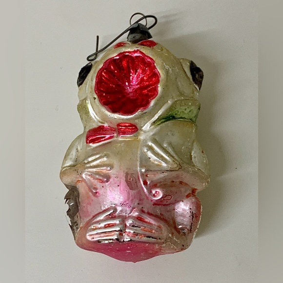 Early 20th Century Antique Suck Mouth Frog Christmas Tree Ornament - Picture 14 of 16